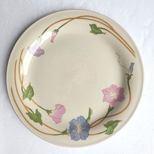 Set of 4 Vintage Sango Primavera Morning Glory Stoneware Salad Dessert P…